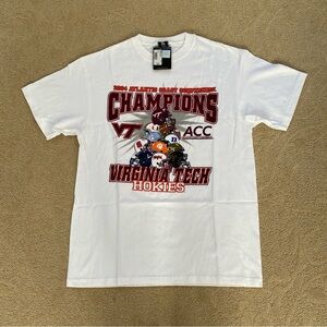 NWT Virginia Tech Hokies 2004 ACC Football Championship Shirt Mens Large Helmets